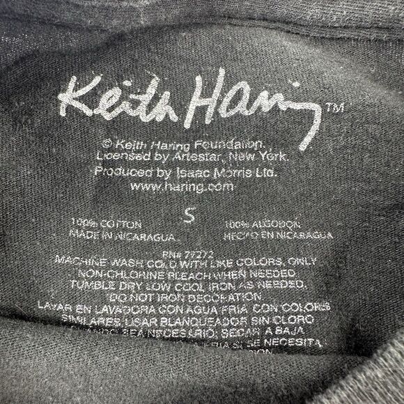 Keith Haring Mens Shirt Small Black Red Dog - Picture 3 of 7